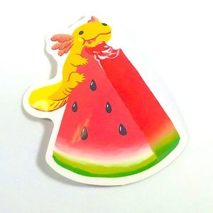 Melon Axolotl Crazy Trending WaterProof Single Decor Accent Sticker